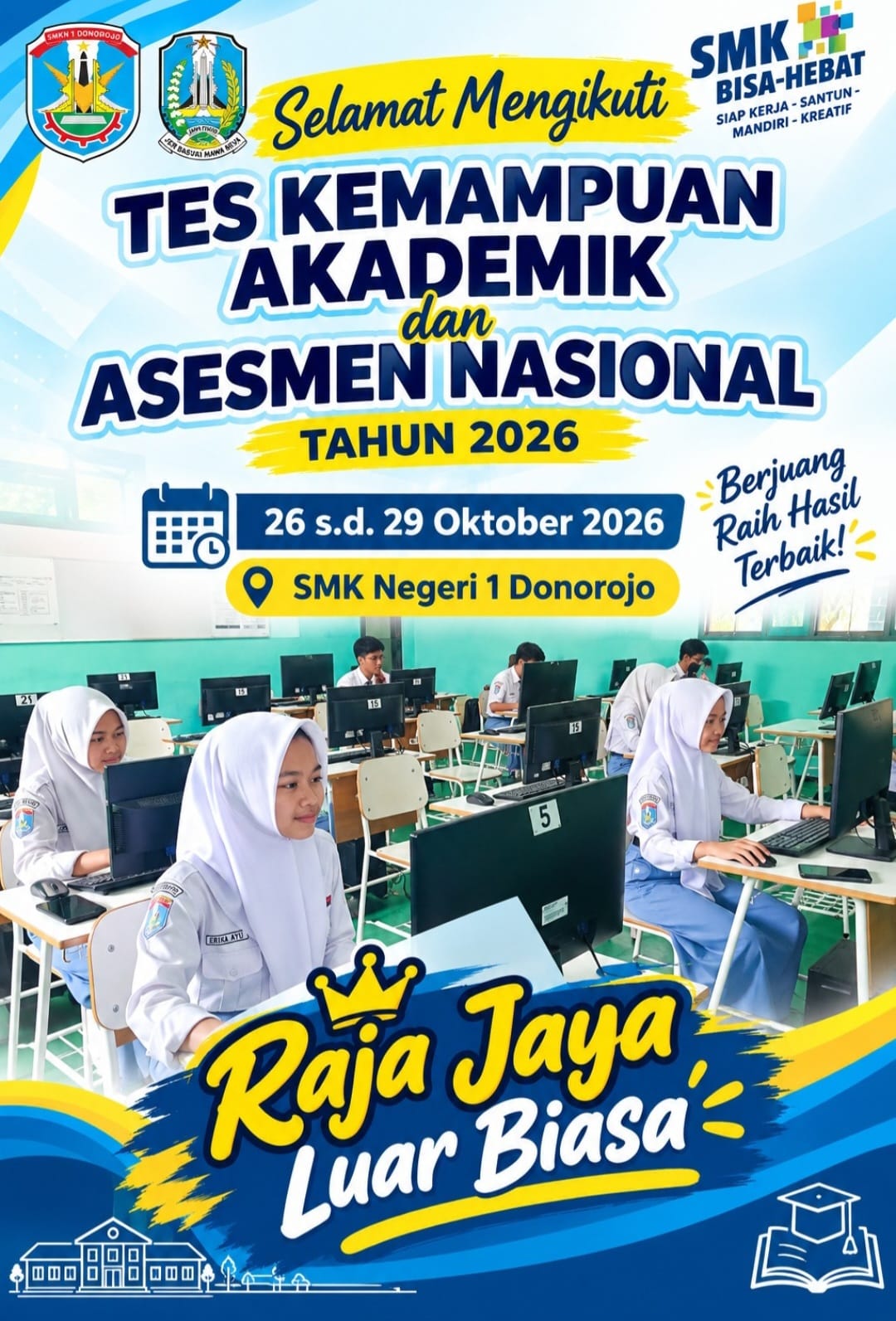 SMKN 1 Donorojo Pacitan Gelar TKA dan Asesmen Nasional 2026, Dorong Peningkatan Mutu Pendidikan