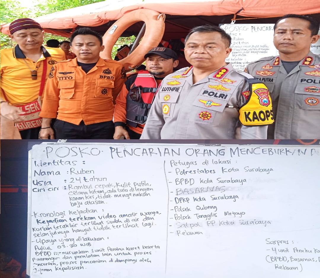 Misteri Pembacokan Jembatan Jagir, Polisi Dalami Kasus dan Tim Gabungan Sisir Sungai