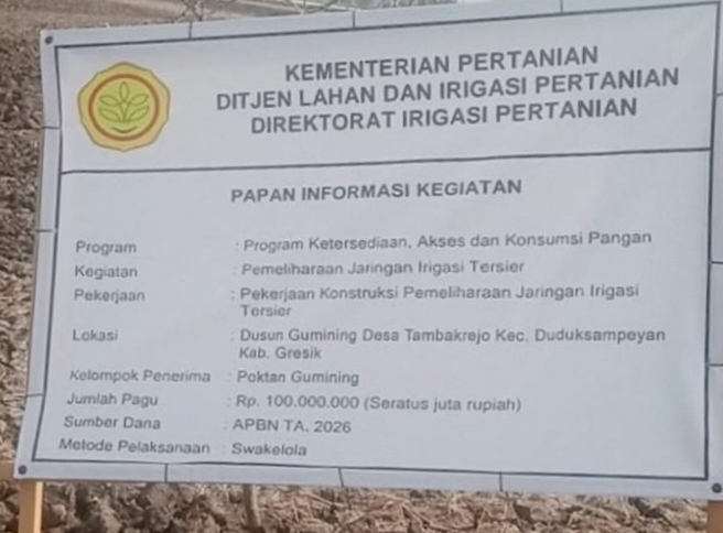 Proyek Irigasi Dusun Gumining Beraroma Mark Up Anggaran, Mat Yasir Blokir Nomor Wartawan