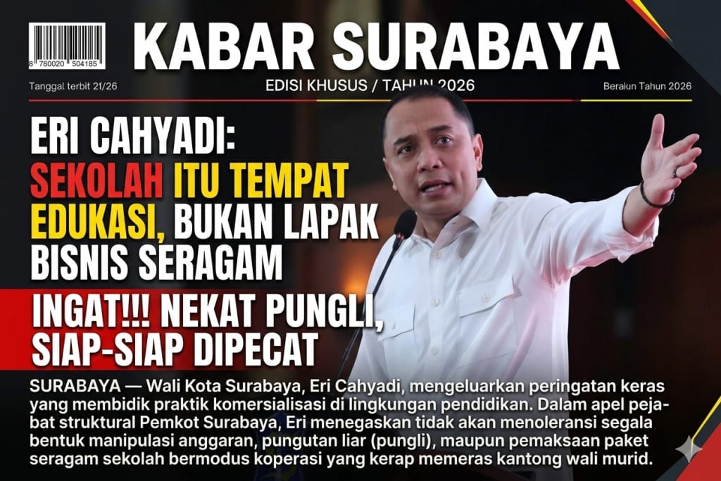Eri Cahyadi : Sekolah Itu Tempat Edukasi, Bukan Lapak Bisnis Seragam, INGAT!!! Nekat Pungli, Siap-Siap Dipecat